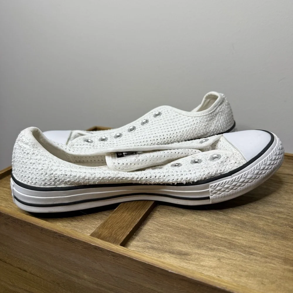 White Crochet Sneakers w/out laces